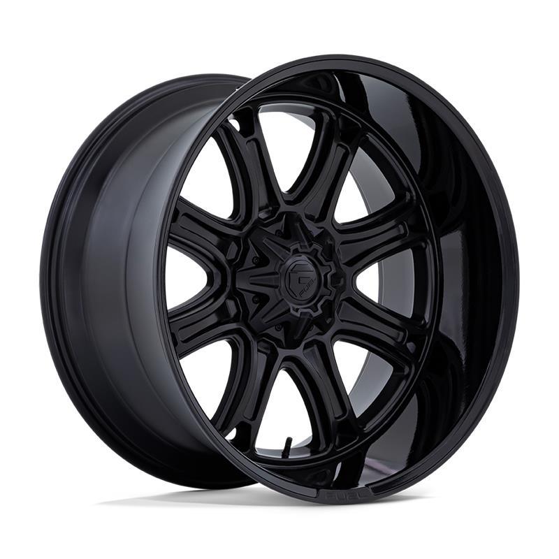 STATUSFÄLGAR DARKSTAR MATTE BLACK W/ GLOSS BLACK LIP 12x24 8/165.1 ET-44 CB125.1