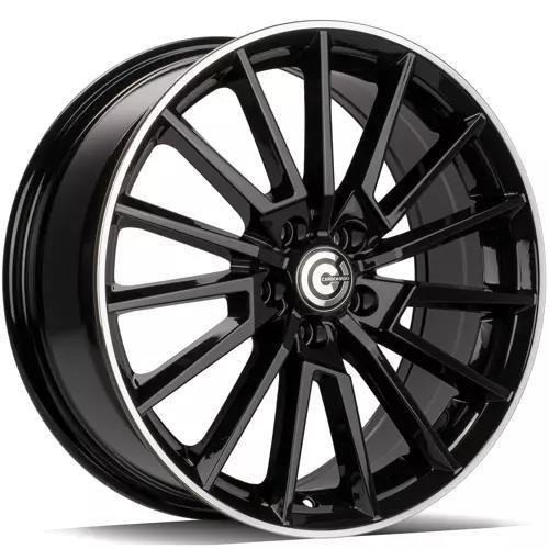 STATUSFÄLGAR BULLOCK BLACK GLOSSY LIP POLISHED 7x17 5/112 ET40 CB57.1