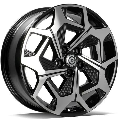STATUSFÄLGAR BULLET BLACK FRONT POLISHED 7.5x19 5/114.3 ET49 CB73.1