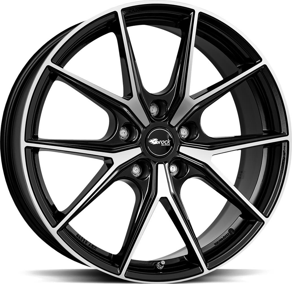 BROCK B40 BLACK FULL POLISH 9.5x19 5/114.3 ET45 CB64.1