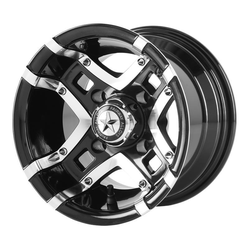 STATUSFÄLGAR FA123 GLOSS BLACK MACHINED 7x10 4/101.6 ET-25 CB70.7