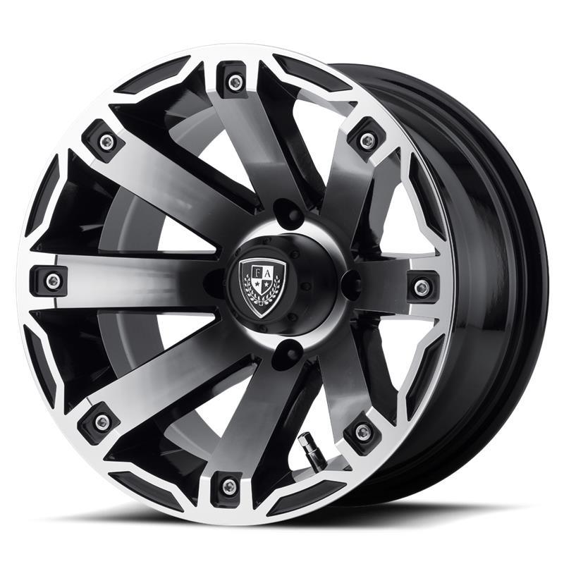 STATUSFÄLGAR FA143 MACHINED GLOSS BLACK 7x12 4/101.6 ET-47 CB70.7
