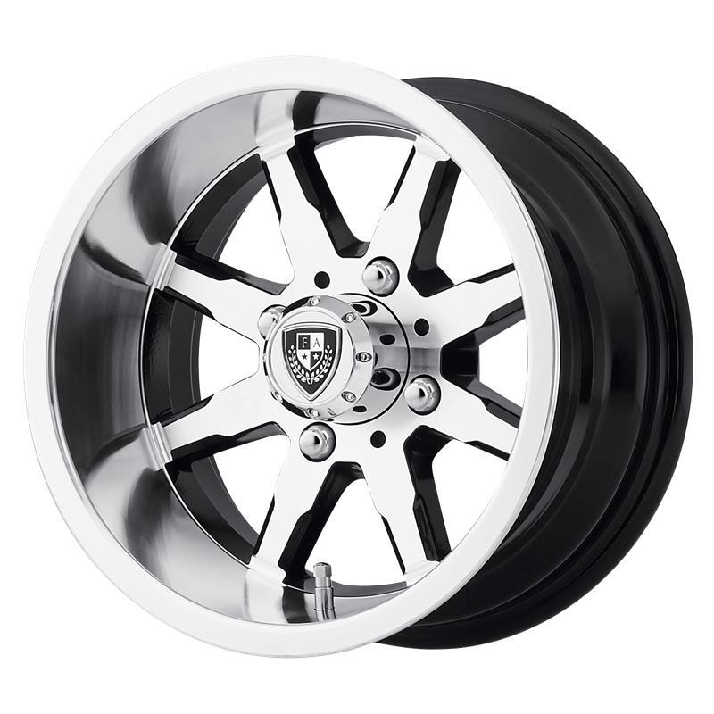 STATUSFÄLGAR FA142 MACHINED GLOSS BLACK 6x12 4/101.6 ET-30 CB70.7