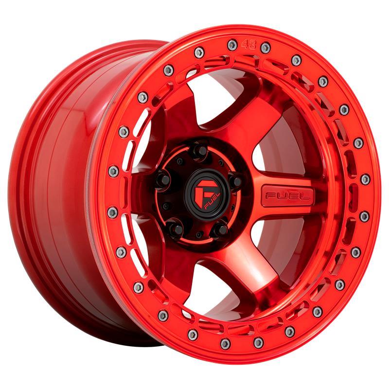 STATUSFÄLGAR D123 BLOCK BEADLOCK CANDY RED W/ CANDY RED RING 9x17 5/127 ET-15 CB71.5