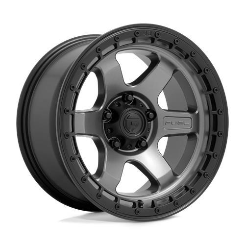 STATUSFÄLGAR D752 BLOCK MATTE GUNMETAL W/ BLACK RING 9x18 6/120 ET20 CB67.1
