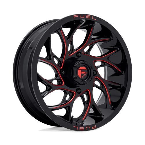 STATUSFÄLGAR D779 RUNNER UTV GLOSS BLACK MILLED CANDY RED 7x18 4/156 ET13 CB132