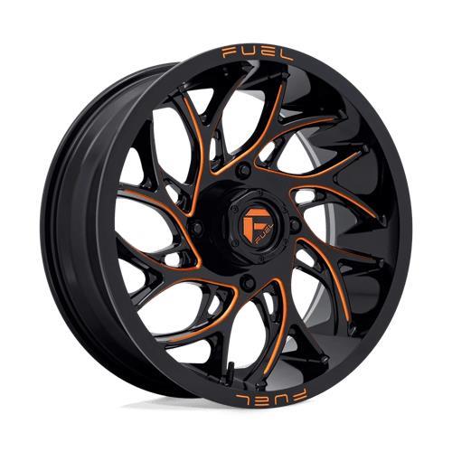 STATUSFÄLGAR D780 RUNNER UTV GLOSS BLACK MILLED ORANGE 7x22 4/137 ET0 CB110.1