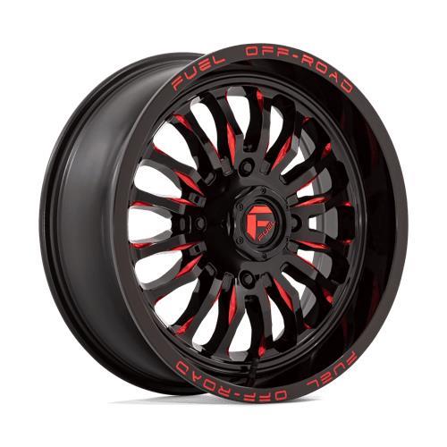 STATUSFÄLGAR D822 ARC UTV GLOSS BLACK MILLED RED 7x20 4/156 ET13 CB132
