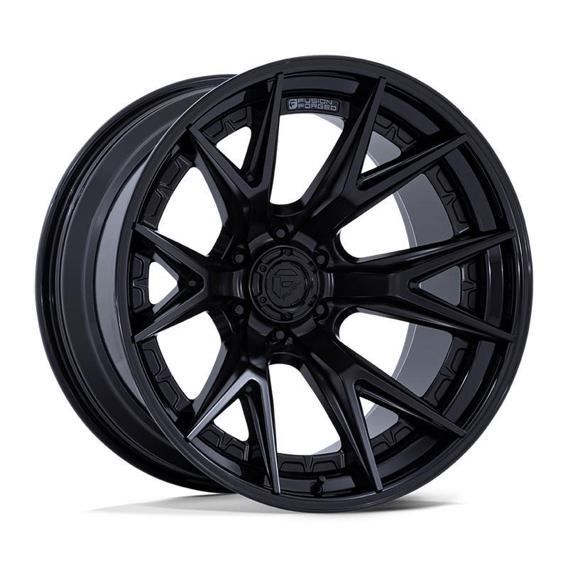 STATUSFÄLGAR FC402 CATALYST MATTE BLACK W/ GLOSS BLACK LIP 12x22 6/139.7 ET-44 CB106.1