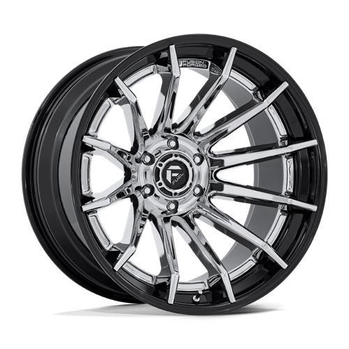 STATUSFÄLGAR FC403 BURN CHROME W/ GLOSS BLACK LIP 12x22 6/139.7 ET-44 CB106.1