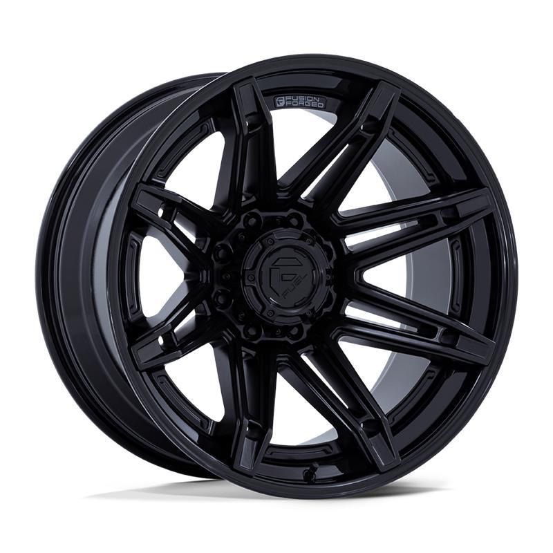 STATUSFÄLGAR FC401 BRAWL MATTE BLACK W/ GLOSS BLACK LIP 10x22 8/165.1 ET-18 CB125.1