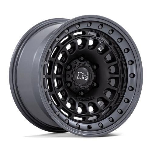 STATUSFÄLGAR BR014 SAHARA MATTE BLACK W/ GUNMETAL LIP 9x17 5/127 ET-12 CB71.5