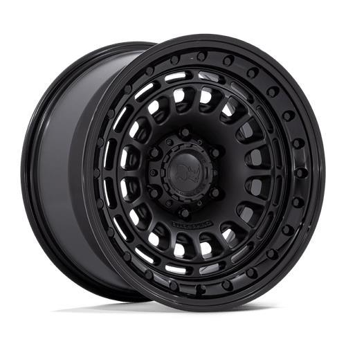 STATUSFÄLGAR BR014 SAHARA MATTE BLACK W/ GLOSS BLACK LIP 9x17 5/127 ET0 CB71.5