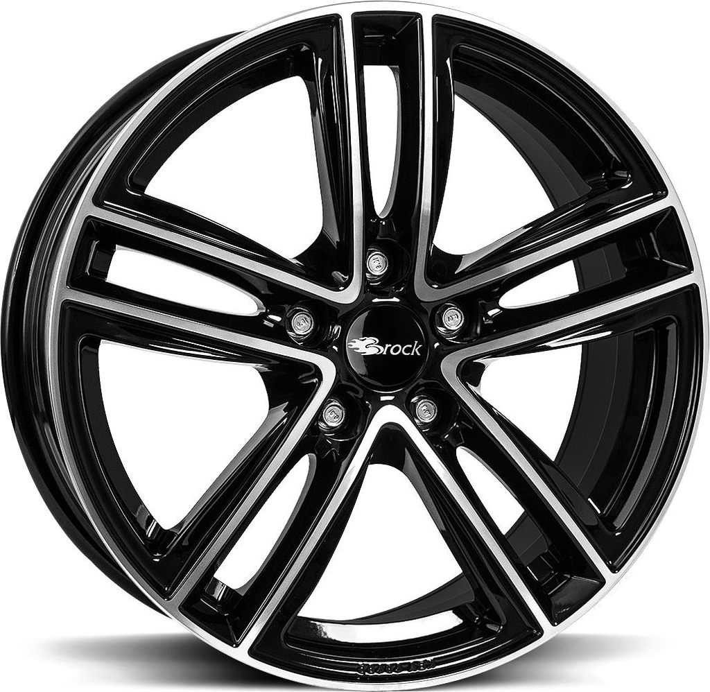 BROCK RC27 BLACK FULL POLISH 6x15 5/114.3 ET43 CB67.1