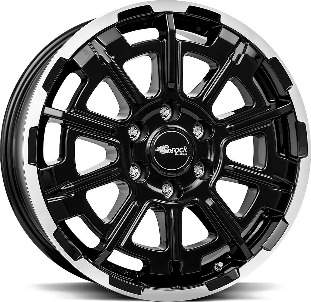 BROCK B45 BLACK FULL POLISH 7x18 6/130 ET47 CB84.1