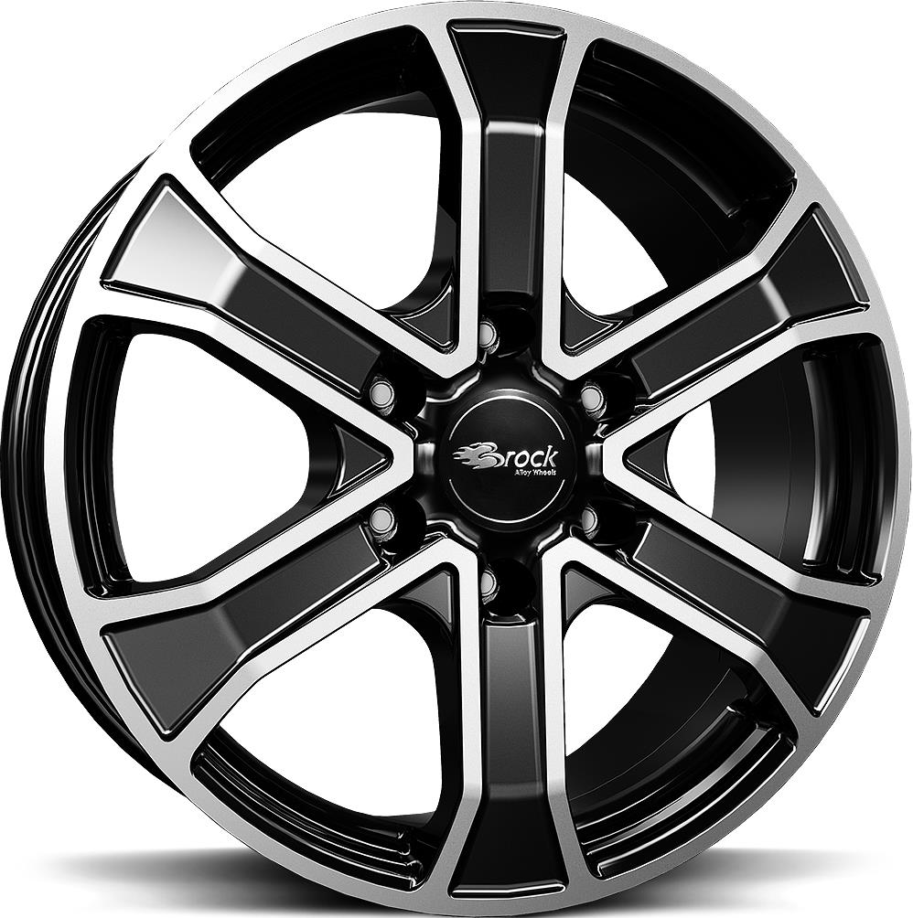 BROCK RC31 BLACK FULL POLISH 7x17 6/120 ET45 CB74.6