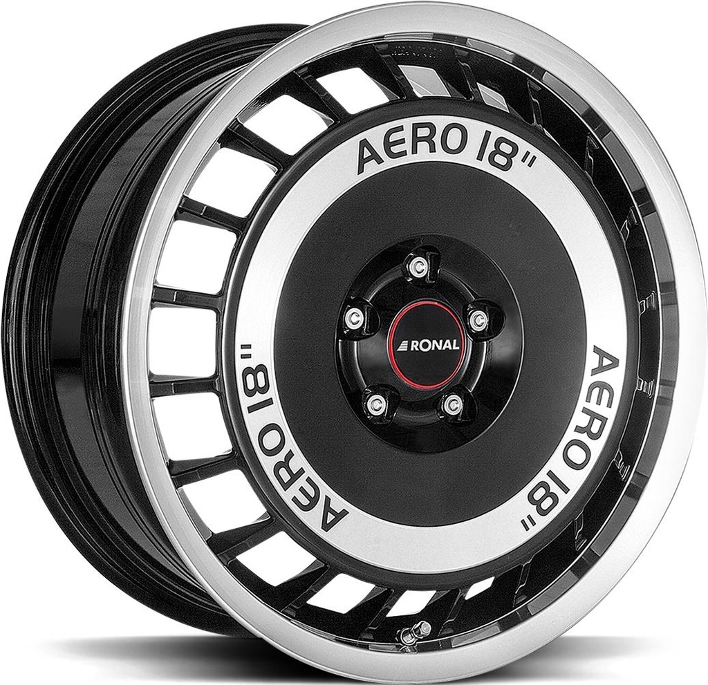 RONAL R50 AERO BLACK FRONT CUT 8x18 5/100 ET35 CB68