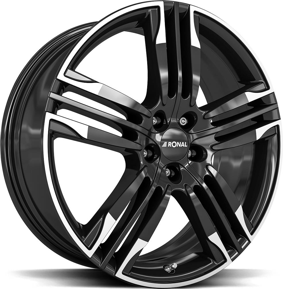 RONAL R58 MCR JET BLACK WHITE RIM 8x20 5/112 ET35 CB76