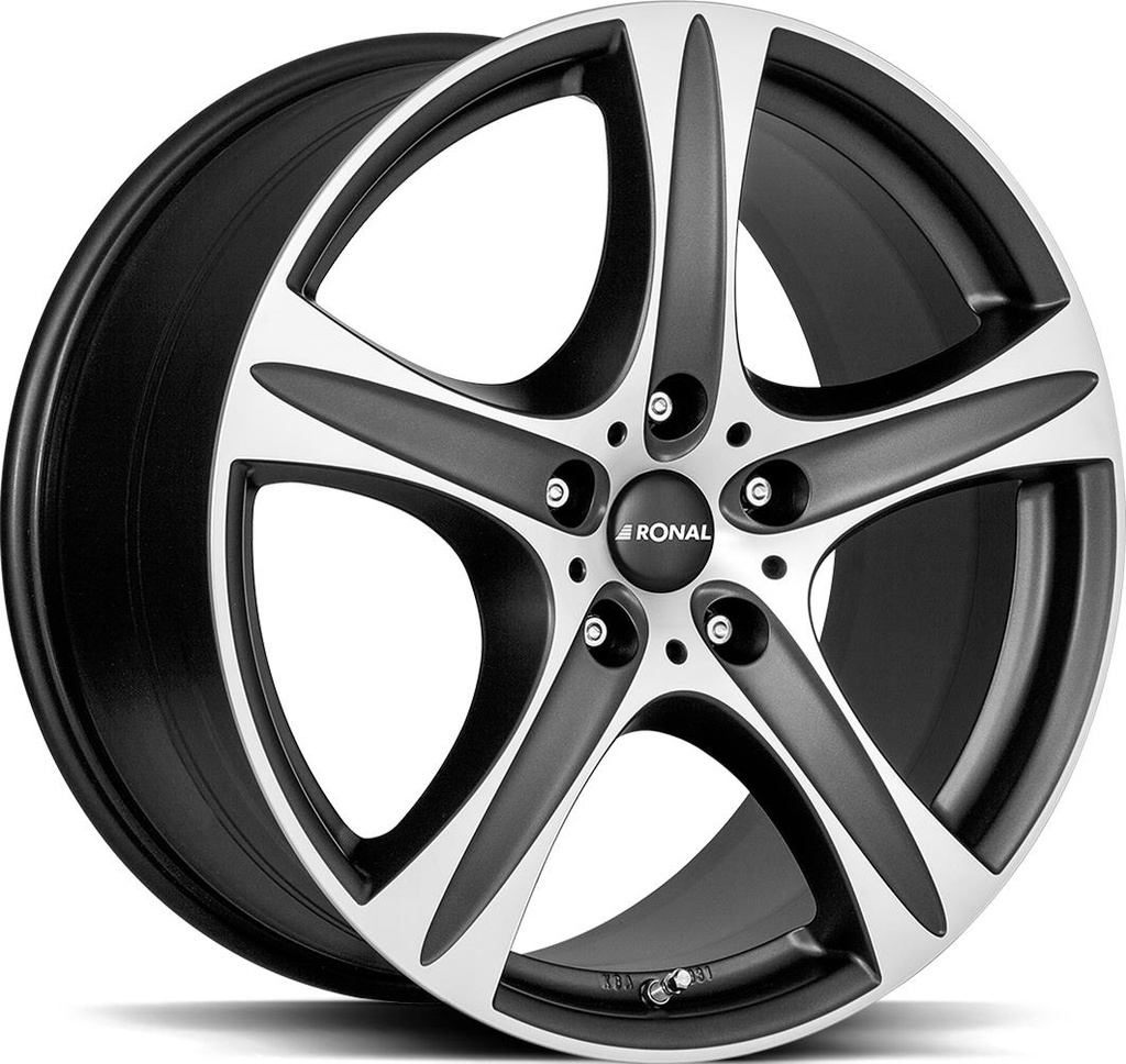 RONAL R55 SUV MATT BLACK FRONT CUT 9x19 5/112 ET60 CB66.6