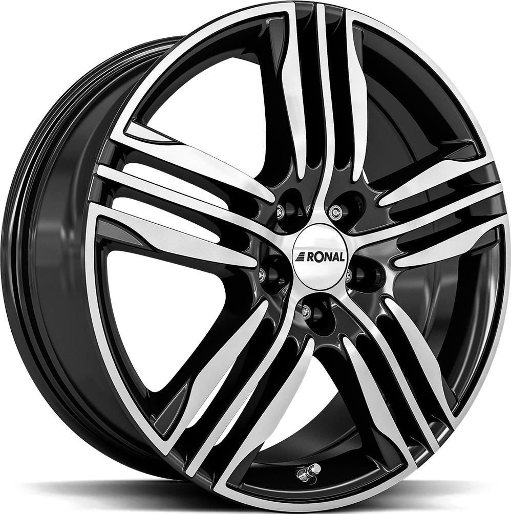 RONAL R57 BLACK FRONT CUT 7.5x19 5/112 ET55 CB66.6