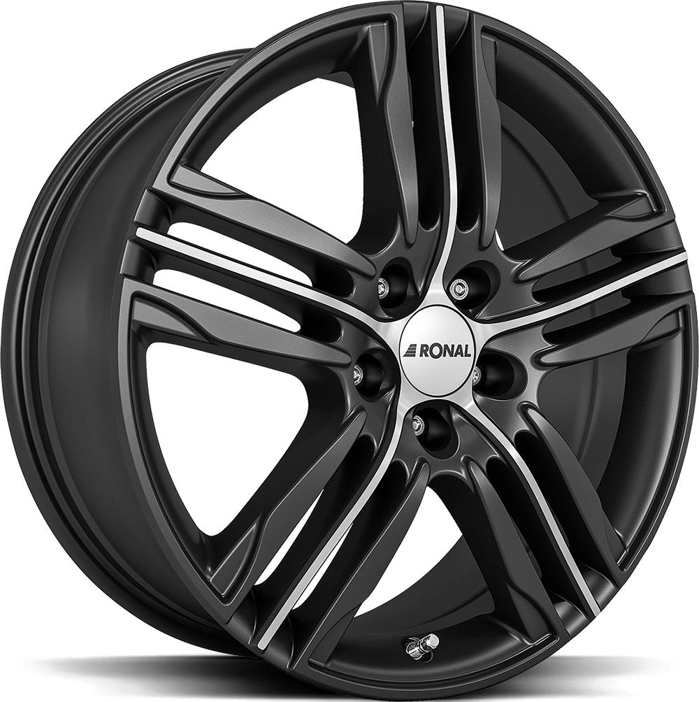 RONAL R57 MATT BLACK FRONT CUT 7.5x19 5/105 ET40 CB56.6