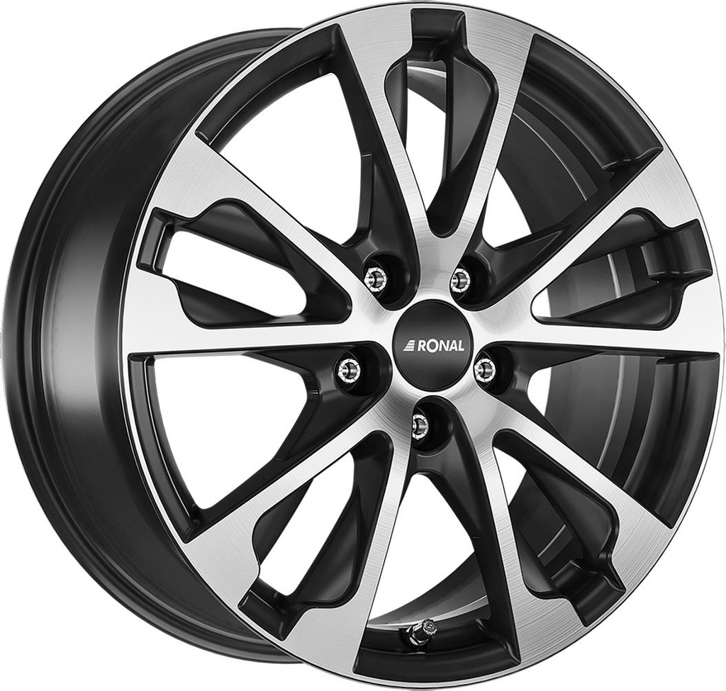 RONAL R61 JET BLACK MATT FRONT CUT 7.5x17 5/112 ET29 CB66.6