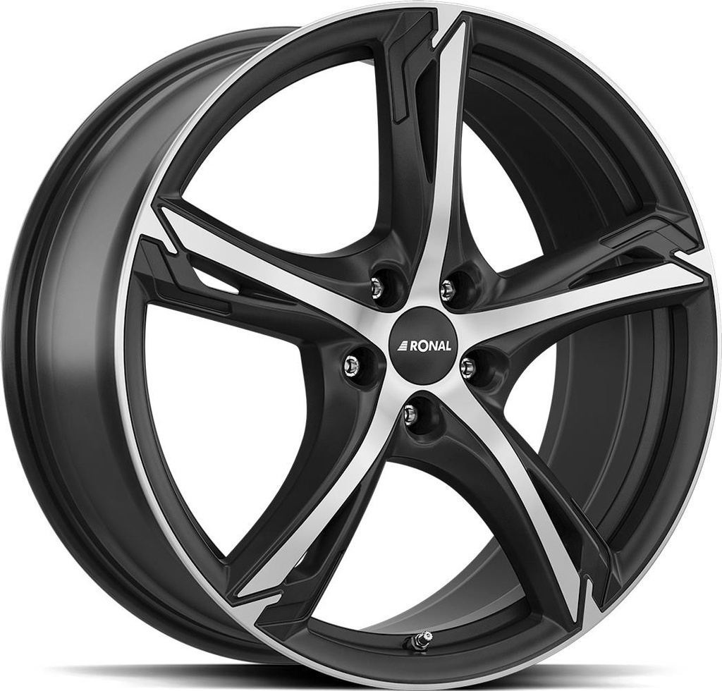 RONAL R62 JET BLACK MATT FRONT CUT 8x19 5/112 ET50 CB76
