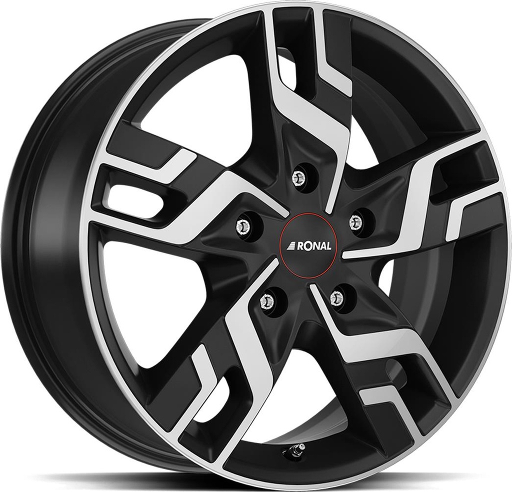 RONAL R64 JET BLACK MATT FRONT CUT 6.5x16 5/130 ET60 CB78.1