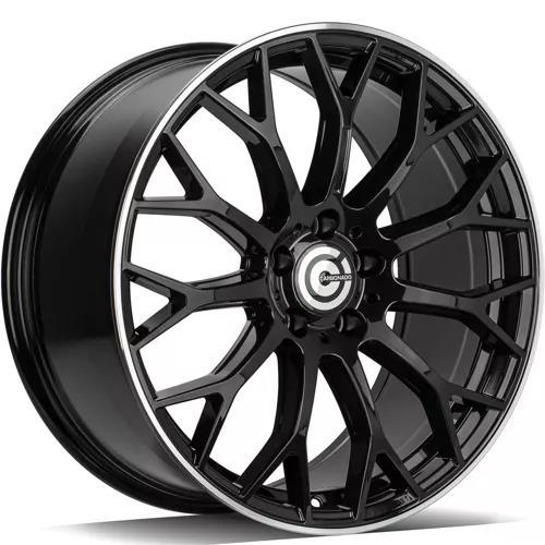 STATUSFÄLGAR EXPERT BLACK GLOSSY LIP POLISHED 8x19 5/112 ET35 CB66.6
