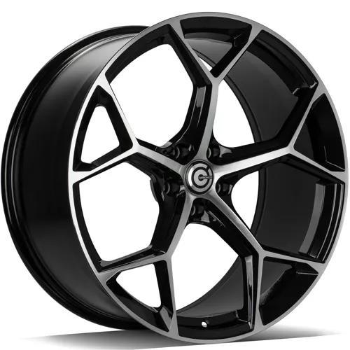 STATUSFÄLGAR FANCY BLACK FRONT POLISHED 9.5x21 5/112 ET25 CB66.5