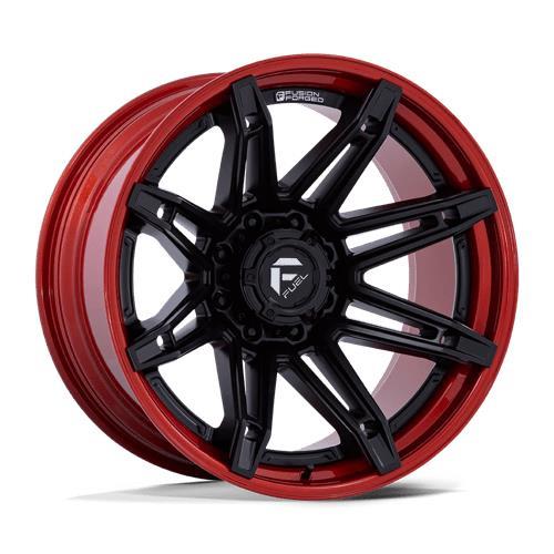 STATUSFÄLGAR FC401 BRAWL MATTE BLACK W/ CANDY RED LIP 12x24 8/180 ET-44 CB124.2