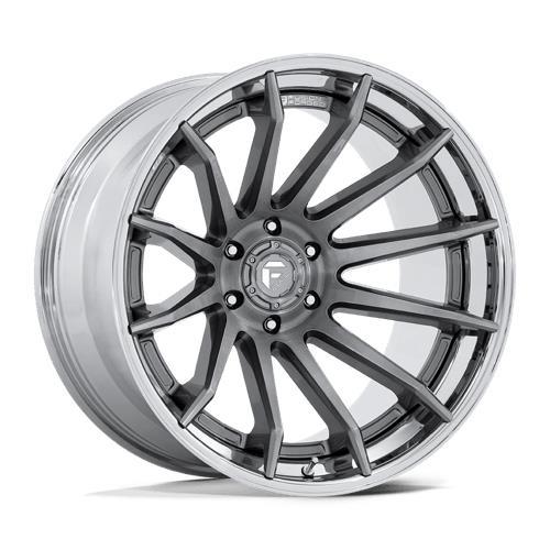 STATUSFÄLGAR FC403 BURN PLATINUM W/ CHROME LIP 10x22 5/127 ET-18 CB71.5