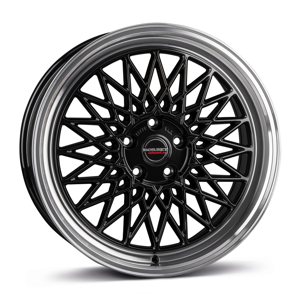 BORBET B BLACK RIM POLISHED 8x17 5/120 ET35 CB72.6