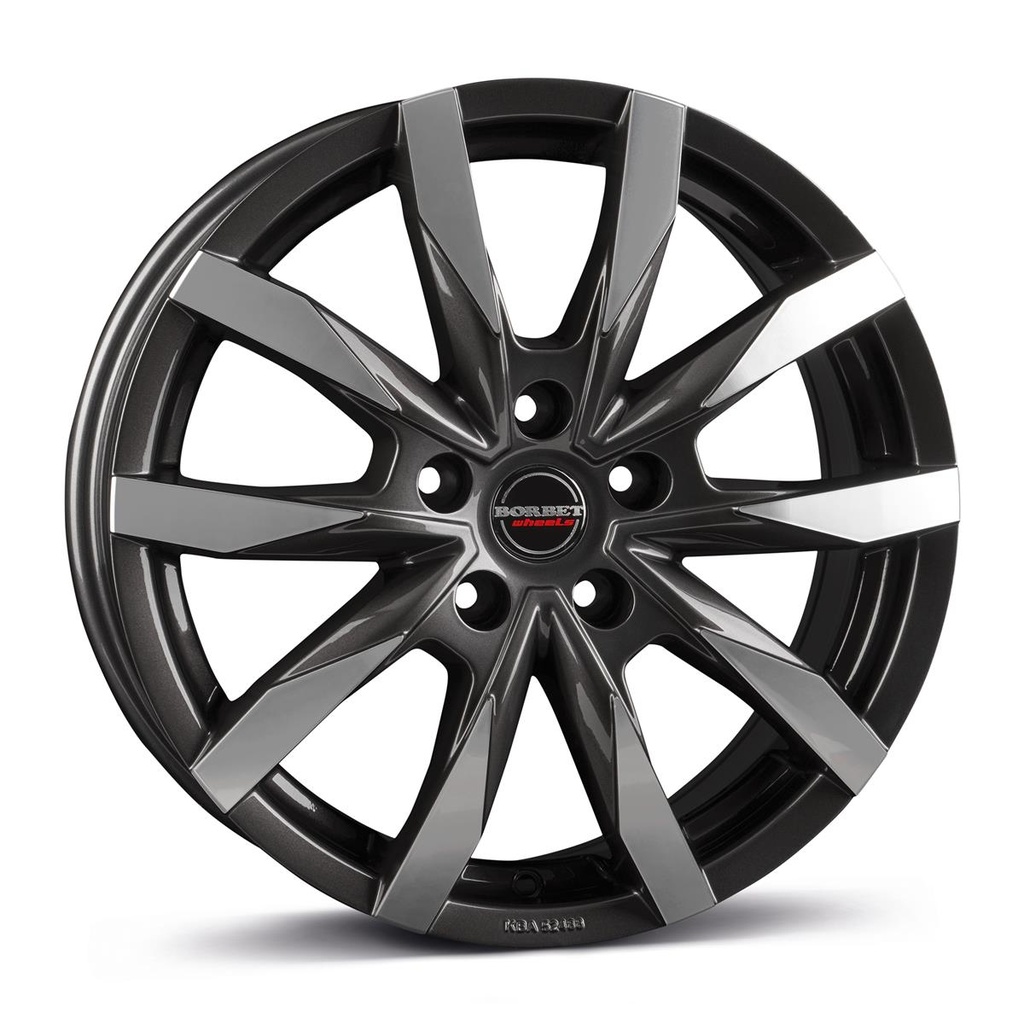 BORBET CW5 MIST ANTRACITE GLOSS POLIS 7.5x18 5/127 ET35 CB71.6
