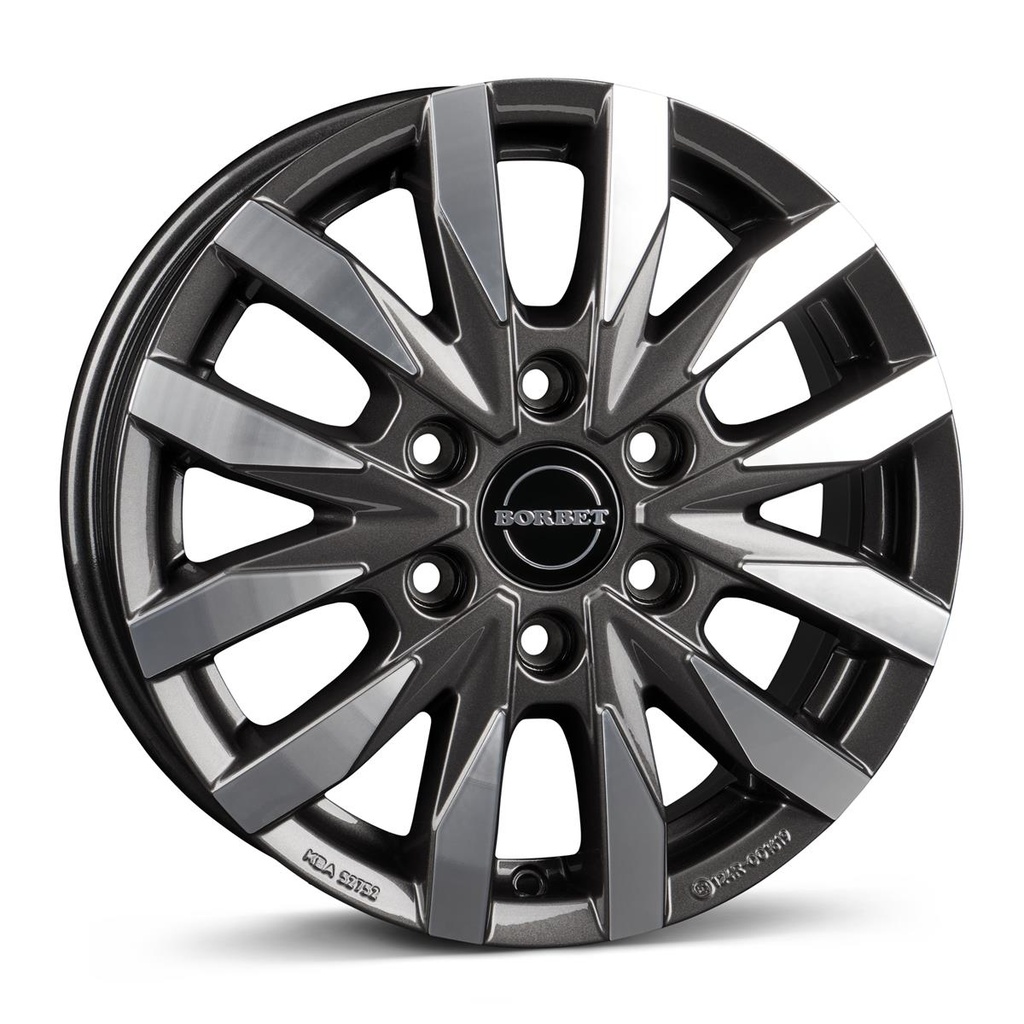BORBET CW6 MISTRAL ANTHRACITE GLOSS POL 7.5x18 6/139.7 ET35 CB100.1
