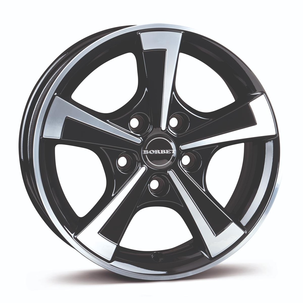 BORBET CWT BLACK POLISHED GLOSSY 6x15 5/112 ET30 CB66.6