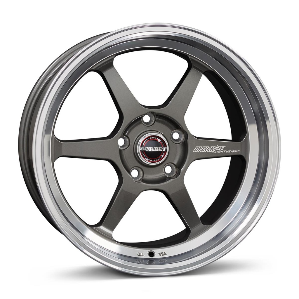 BORBET DB8GT GRAPHITE RIM POLISHED 8.5x18 5/112 ET35 CB72.6