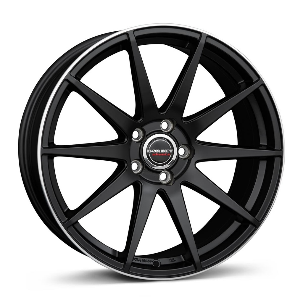 BORBET GTX BLACK RIM POLISHED MATT 10x20 5/112 ET40 CB66.6