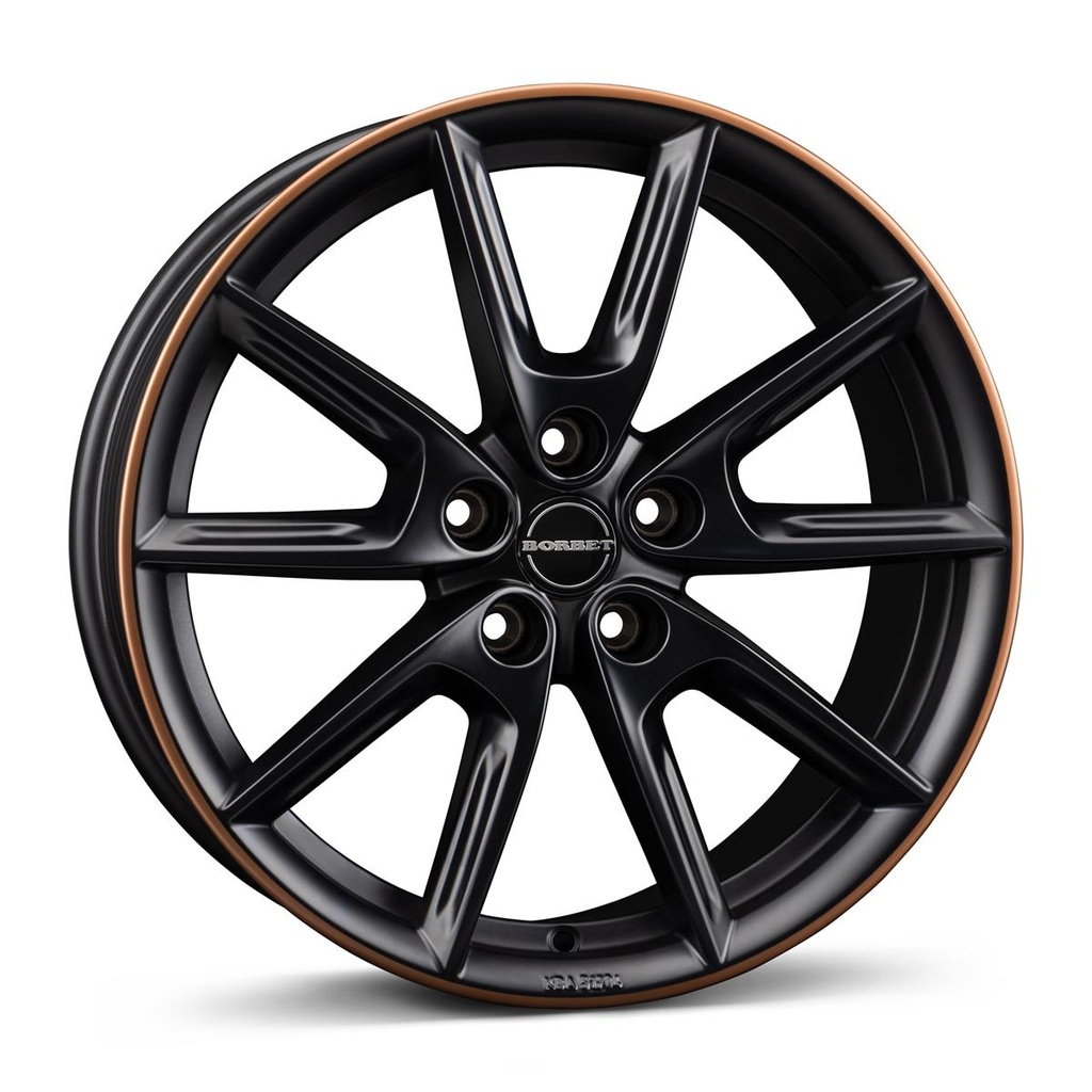 BORBET LX18 BLACK MATT RIM COPPER 8x18 5/112 ET48 CB66.6