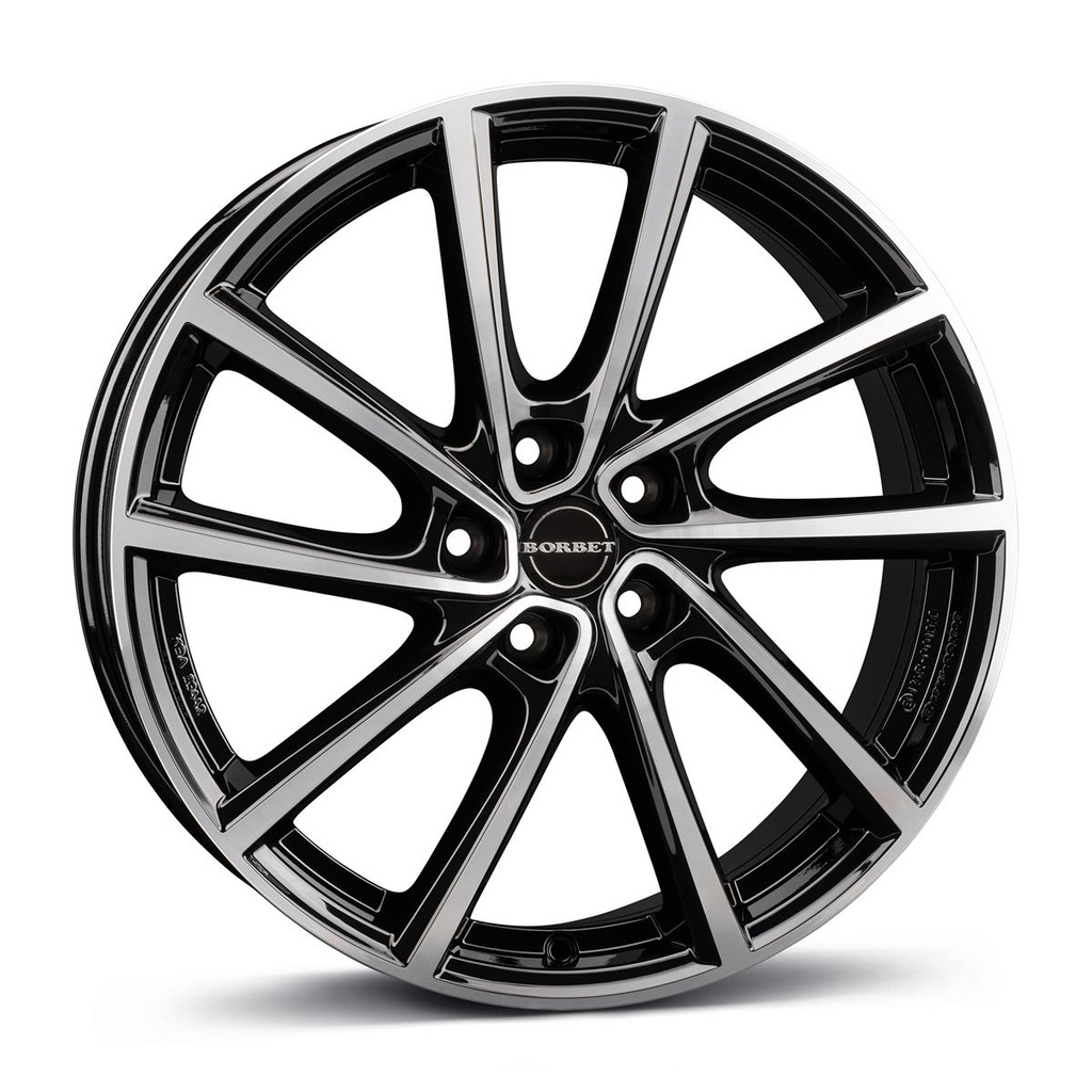 BORBET V BLACK POLISHED GLOSSY 7x19 5/108 ET47 CB63.4