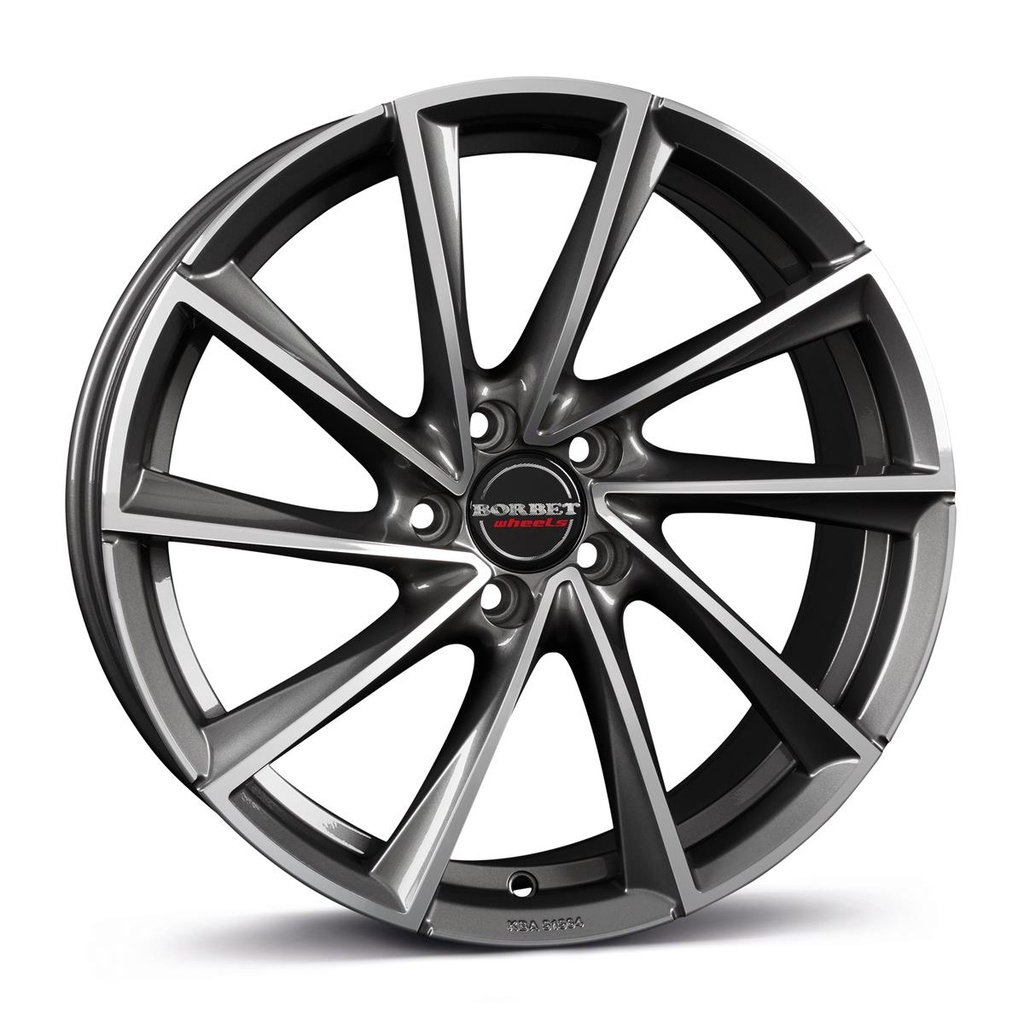BORBET VTX GRAPHITE POLISHED 8x18 5/112 ET37 CB66.6