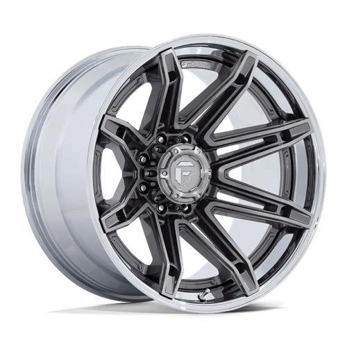 STATUSFÄLGAR FC401 BRAWL PLATINUM W/ CHROME LIP 12x24 8/165.1 ET-44 CB125.1