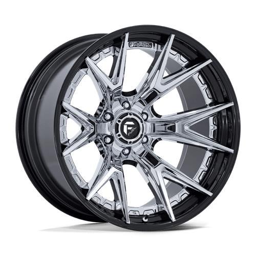 STATUSFÄLGAR FC402 CATALYST CHROME W/ GLOSS BLACK LIP 10x20 8/165.1 ET-18 CB125.1