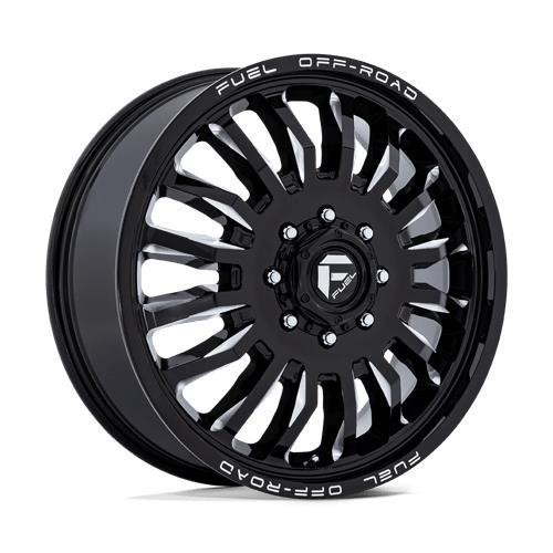 STATUSFÄLGAR D868 ARC DUALLY GLOSS BLACK MILLED 8.25x20 8/210 ET104 CB154.3