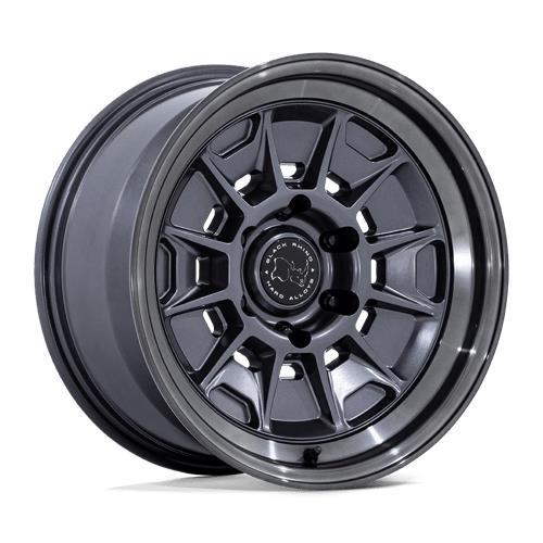 STATUSFÄLGAR BR021 MONDO MATTE GUNMETAL W/ GLOSS GRAY LIP 8.5x17 6/139.7 ET20 CB106.1
