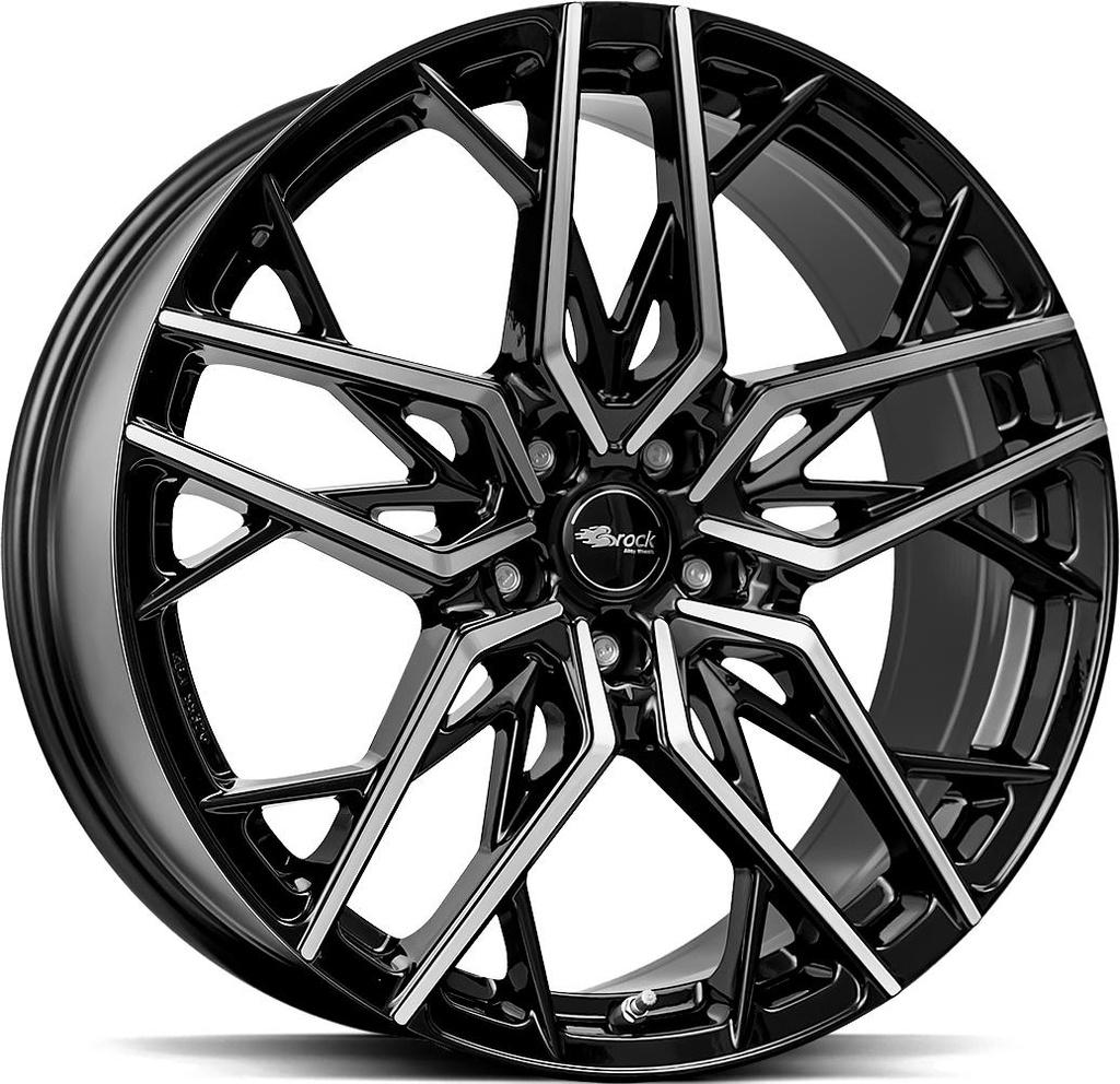 BROCK B44 BLACK FULL POLISH 8x18 5/112 ET30 CB66.6