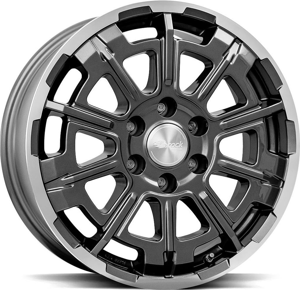 BROCK B45 HIMALAYA GREY POLISH 7x17 5/130 ET62 CB78.1