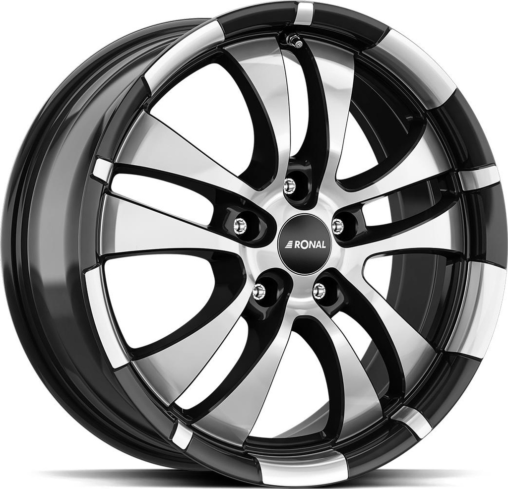 RONAL R59 JET BLACK FRONT CUT 7x16 5/120 ET35 CB72.6