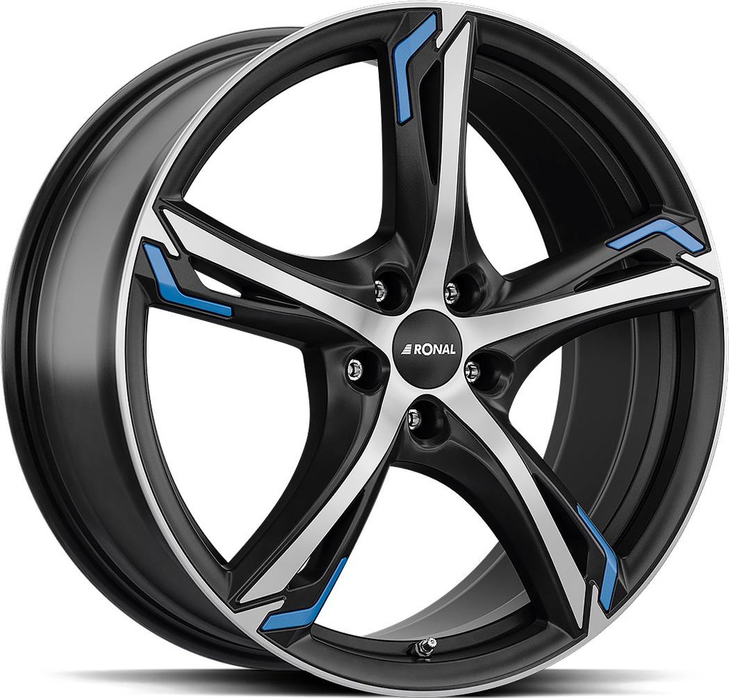 RONAL R62 BLUE JET BLACK MATT FRONT CUT 7.5x17 5/114.3 ET50 CB82