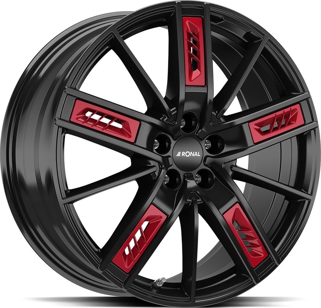 RONAL R67 RED LEFT JET BLACK 8.5x20 5/108 ET40 CB76